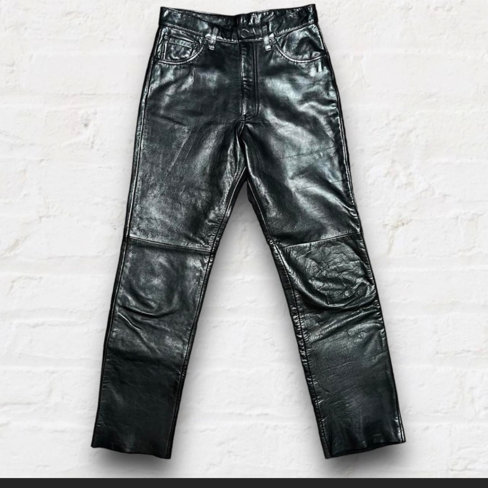 Verducci mens leather pants VINTAGE Nwot